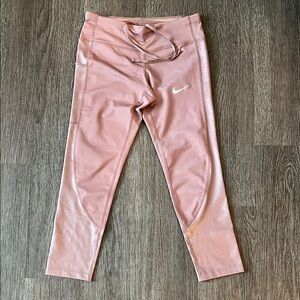 Nike Dri-Fit Mauve Metallic Crop Legging